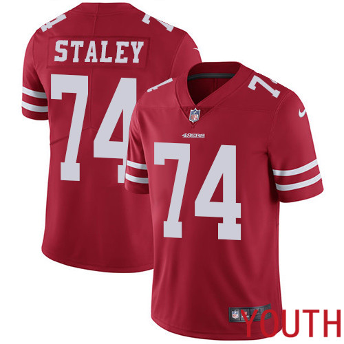 San Francisco 49ers Limited Red Youth Joe Staley Home NFL Jersey #74 Vapor Untouchable->women nfl jersey->Women Jersey